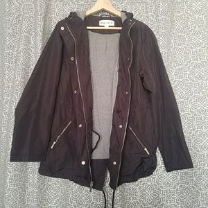 Ava & Viv black hooded raincoat